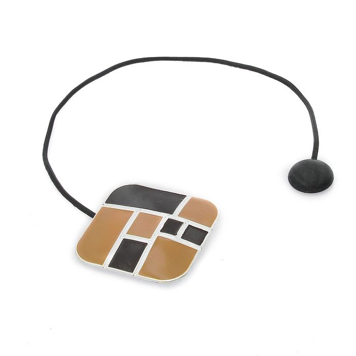 Подхват для штор на шнуре "Скруглённый тетрикс", цвет черно-коричневый