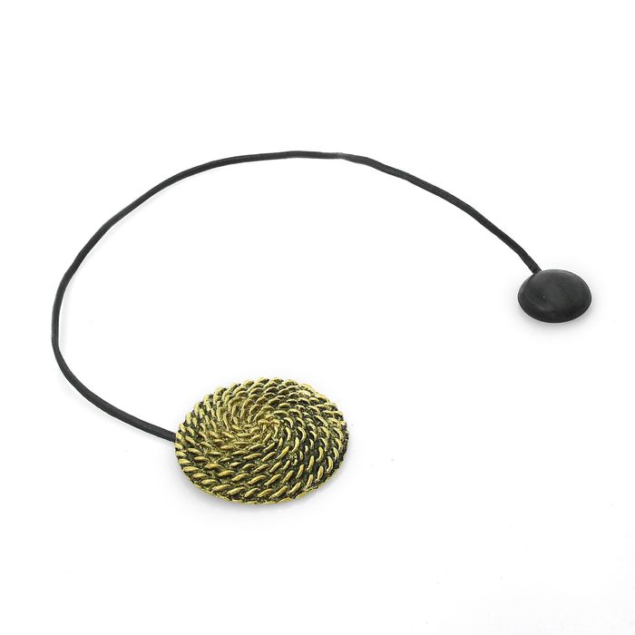 Подхват для штор на шнуре "Плетение", цвет чернёное золото