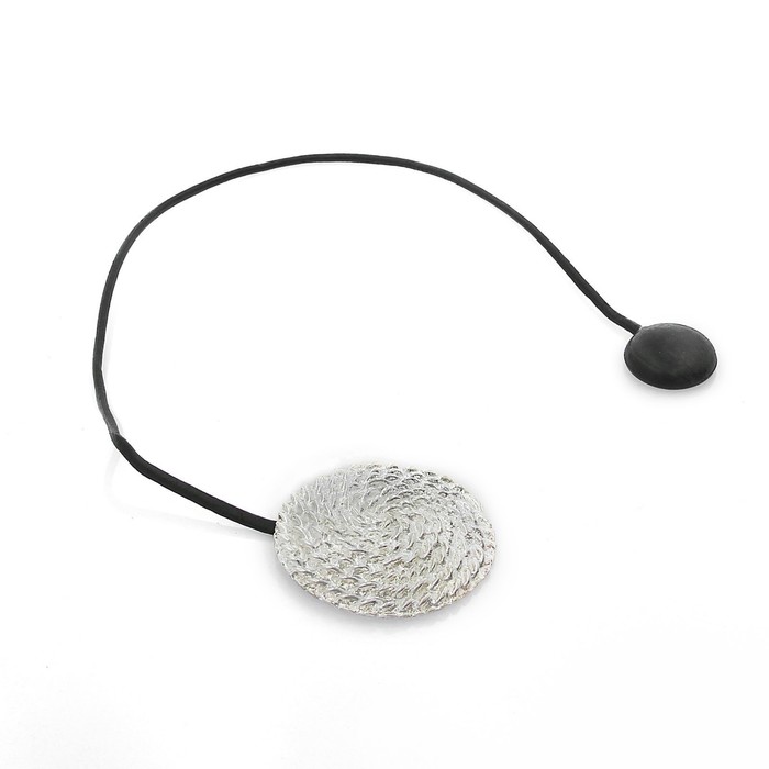 Подхват для штор на шнуре "Плетение", цвет серебряный