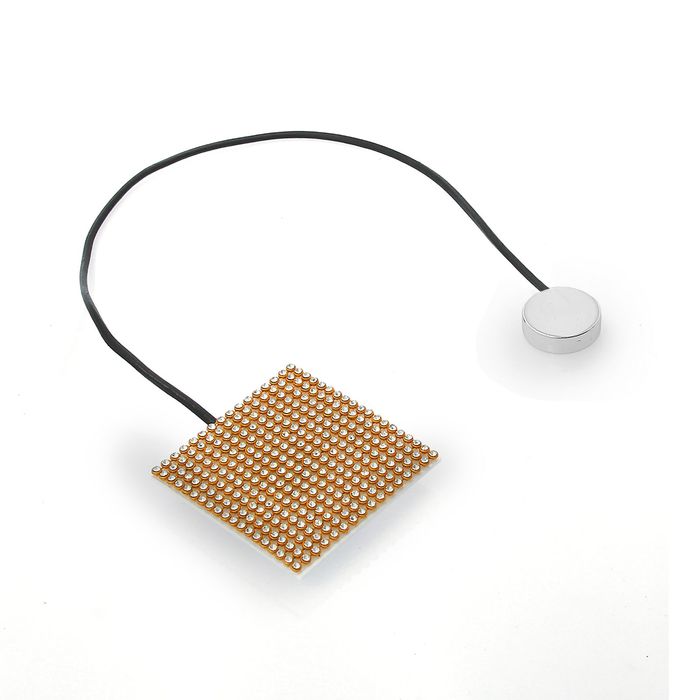 Подхват для штор на шнуре "Квадрат со стразами", цвет бело-золотистый