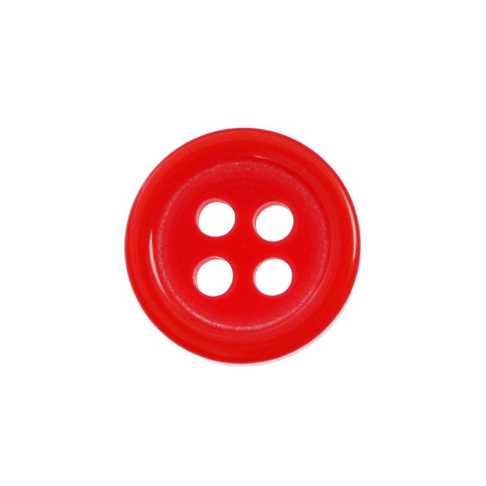 Пуговица на 4 прокола, 10мм, цвет красный