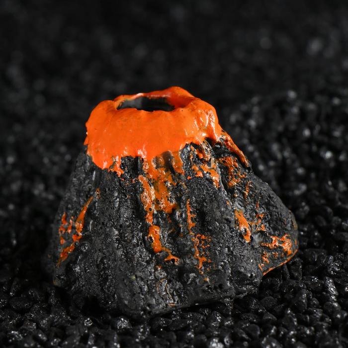 фото Грот с распылителем "вулкан", 7 х 6,5 х 4,5 см пижон аква