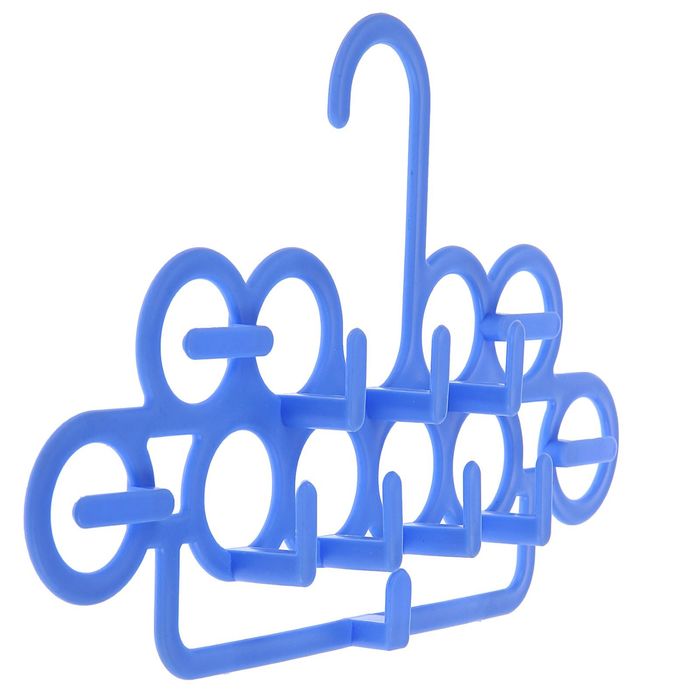 Вешалка для ремней и галстуков 35х21 см, 12 крючков, цвет МИКС