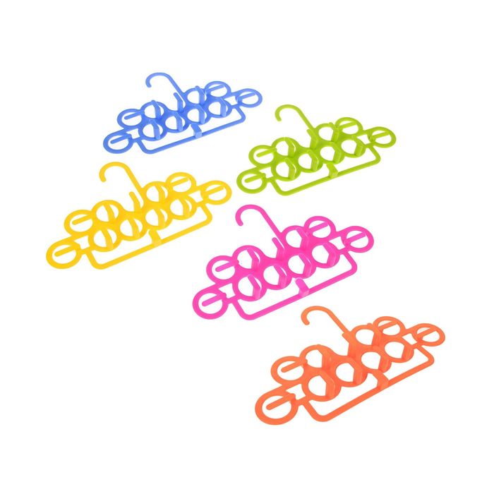 Вешалка для ремней и галстуков 35х21 см, 12 крючков, цвет МИКС