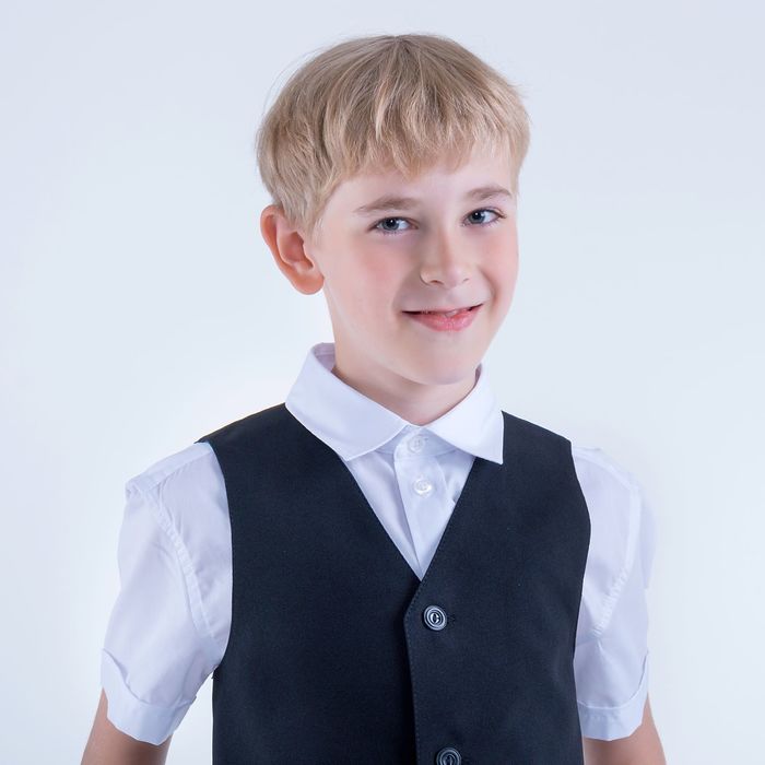 Жилет для мальчика, рост 164 см (14 лет), цвет чёрный (арт. 15-201-1)