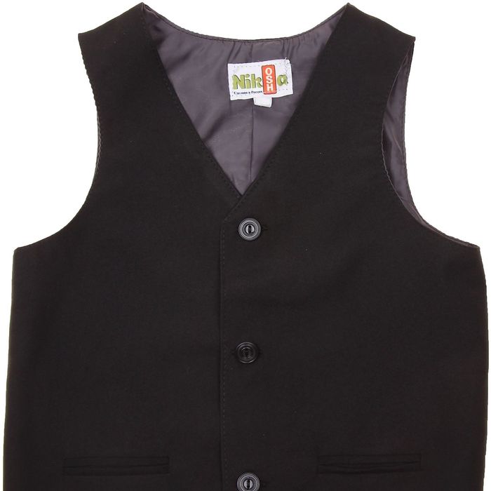 Жилет для мальчика, рост 164 см (14 лет), цвет чёрный (арт. 15-201-1)