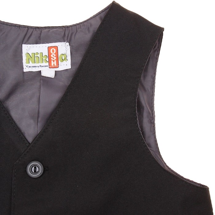 Жилет для мальчика, рост 134 см (9 лет), цвет чёрный (арт. 15-203-1)