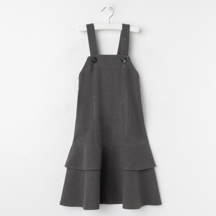 Сарафан для девочки, рост 122 см (7 лет), цвет тёмно-серый 13-004