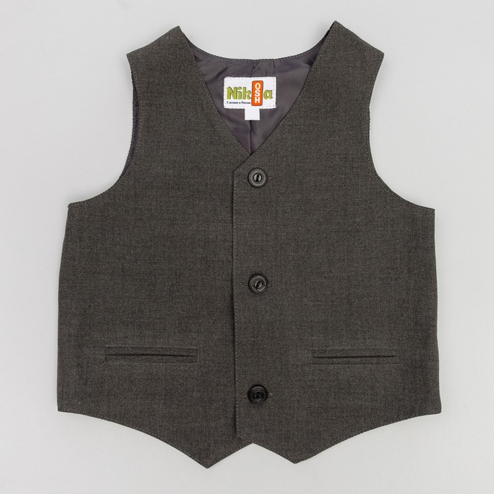Жилет для мальчика, рост 122 см (7 лет), цвет тёмно-серый (арт. 15-203)