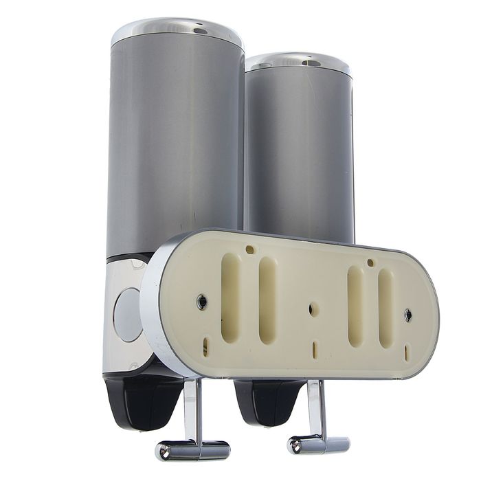 Диспенсер жидкого мыла механический 800 мл, цвет серый