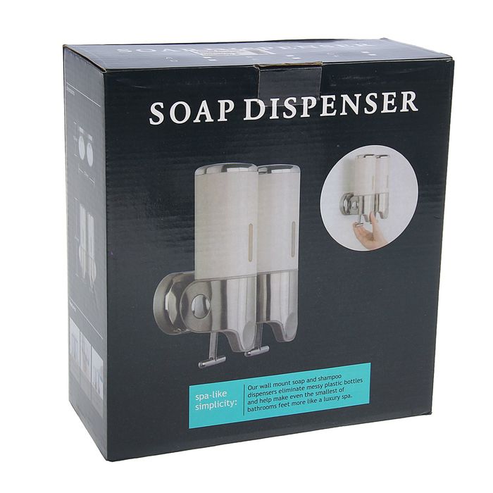 Диспенсер жидкого мыла механический 800 мл, цвет серый