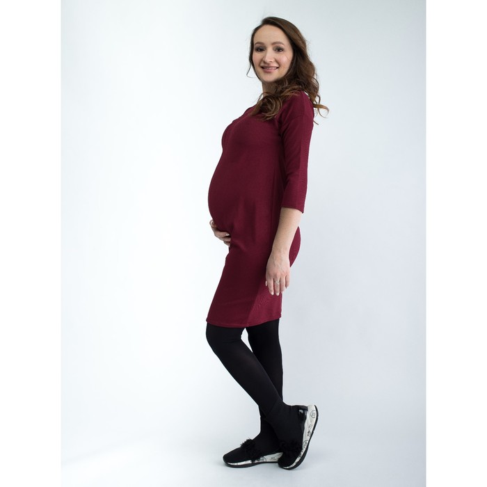 Платье женское для беременных, размер 44, рост 168, цвет бордовый (арт. 0353)