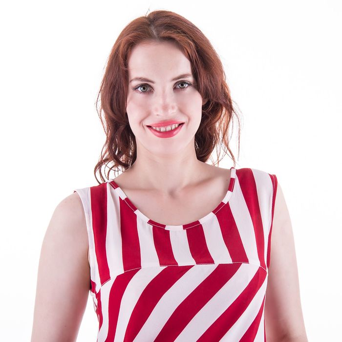 Туника женская для беременных, размер 46, рост 168, цвет красная полоска (арт. 0362)