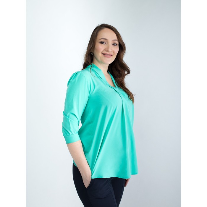 Блузка женская для беременных, размер 46, рост 168, цвет ментоловый (арт. 0286)