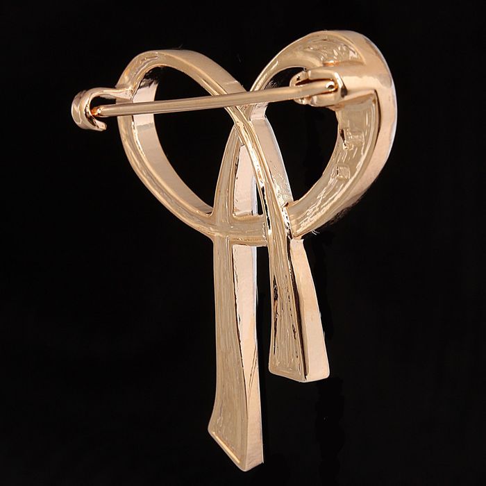 Брошь "Эпсилон", цвет белый в золоте