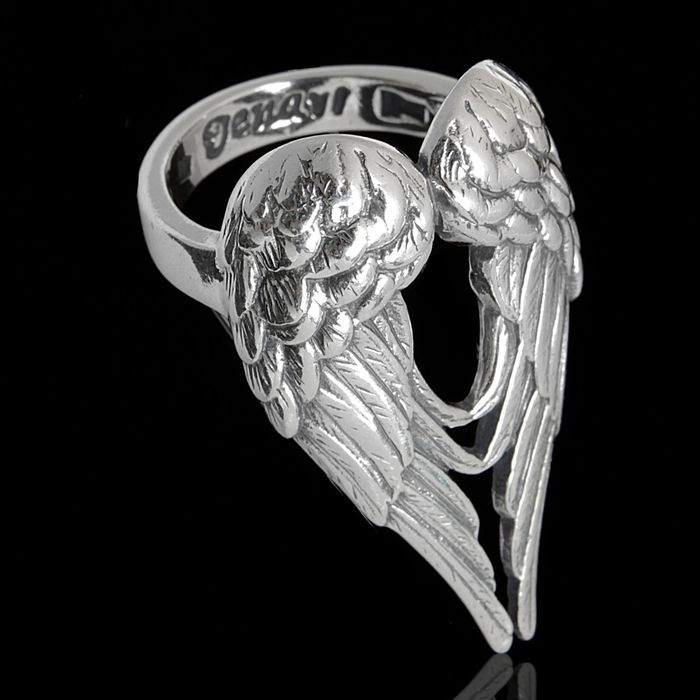 Кольцо "Энжи", размер 18, цвет чернёное серебро