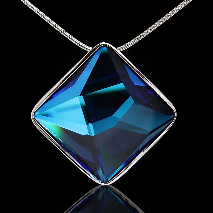 Кулон "Шедар", цвет голубой в серебре