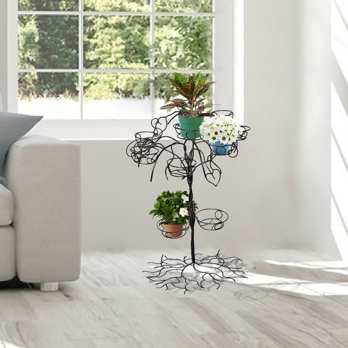 Подставка для цветов напольная "Дерево" на 10 цветков