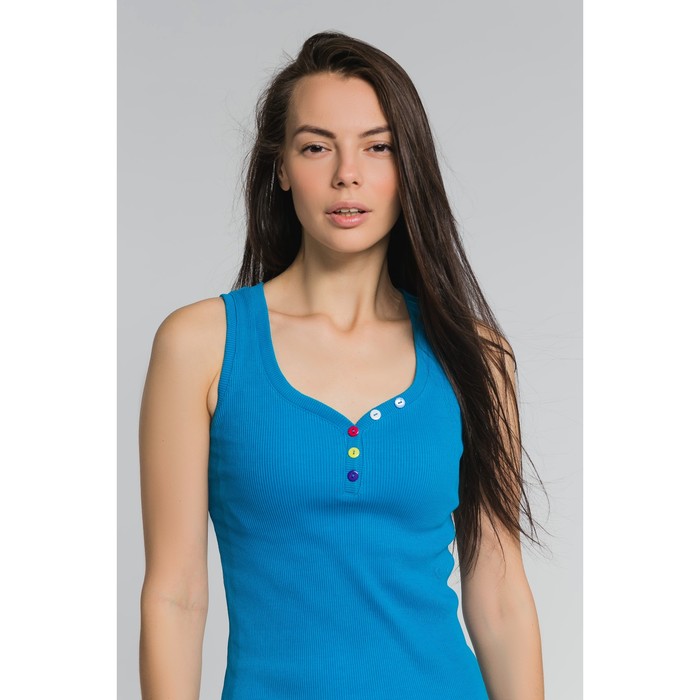 Платье женское, размер 50, цвет бирюзовый (М-256-15)