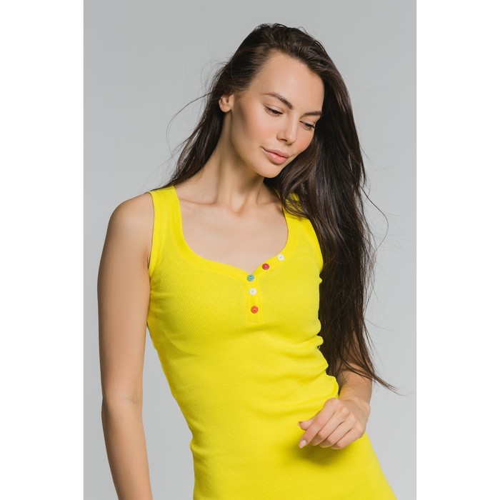 Платье женское, размер 46, цвет жёлтый (М-256-15)