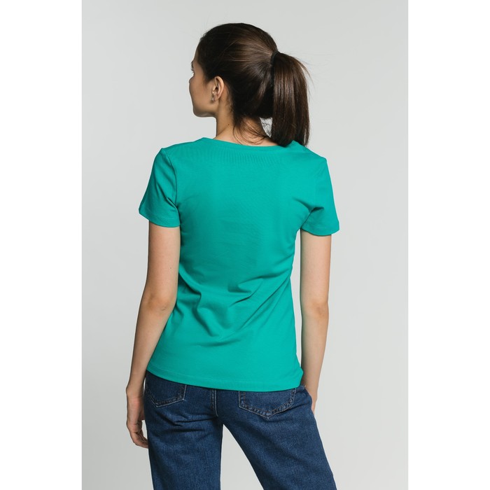 Футболка женская, размер 42, цвет морская волна (М-717-02)