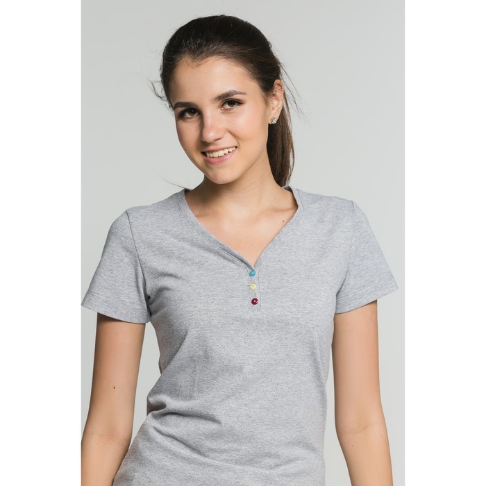 Футболка женская, размер 44, цвет меланж (М-717-02)