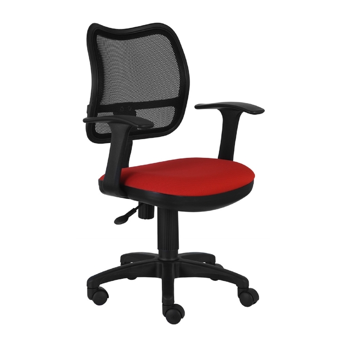 Кресло CH-797AXSN/26-22 спинка сетка черный сиденье красный