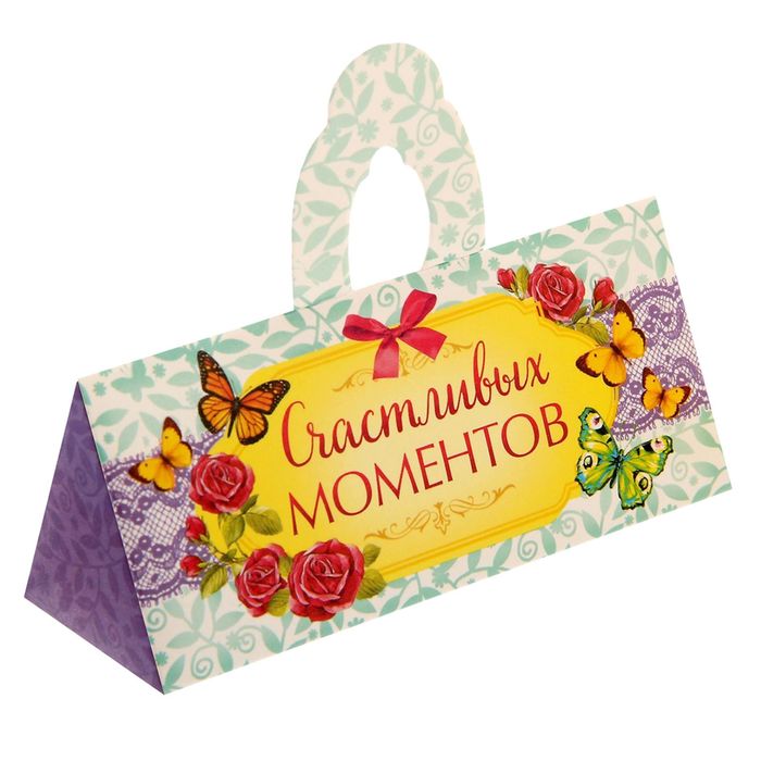 Мыльные лепестки в коробке-сумочке "Счастливых моментов", 3 шт.