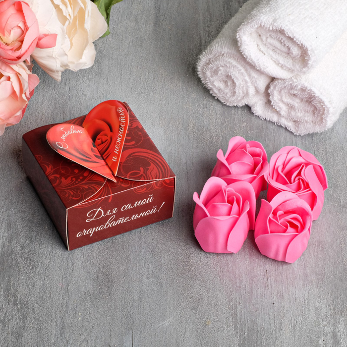 Набор мыльных лепестков "С любовью и нежностью", 4 шт.