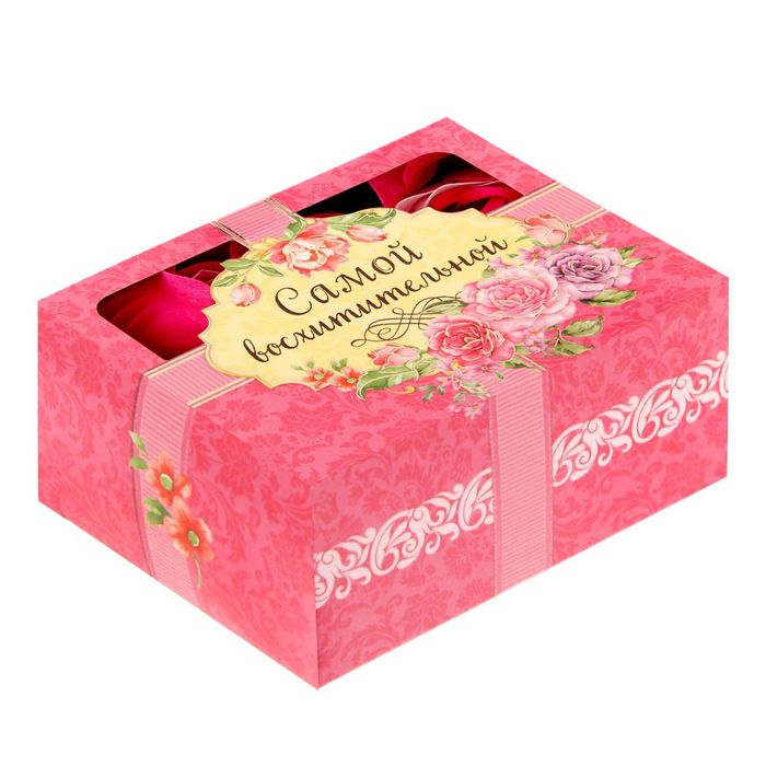 Мыльные лепестки в коробке "Самой восхитительной", 6 шт.