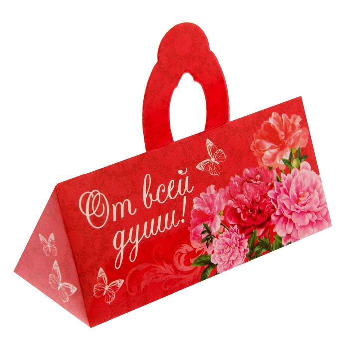 Мыльные лепестки в коробке-сумочке "От всей души", 3 шт.