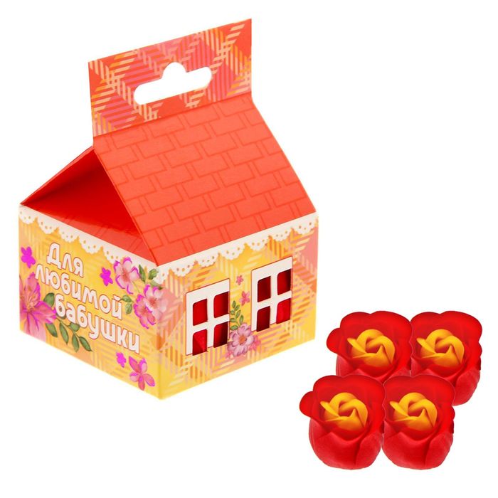 Набор мыльных лепестков "Для любимой бабушки", 4 шт.