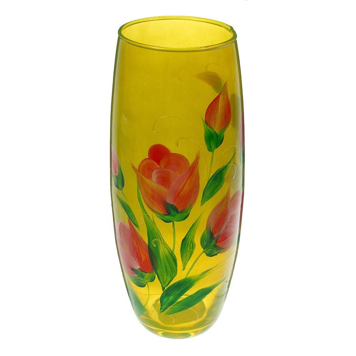 Ваза "Розы на лимонном"