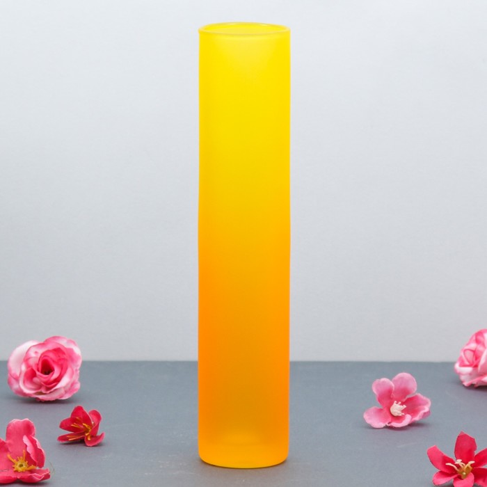 Ваза "Радуга" матовая, цилиндр, микс