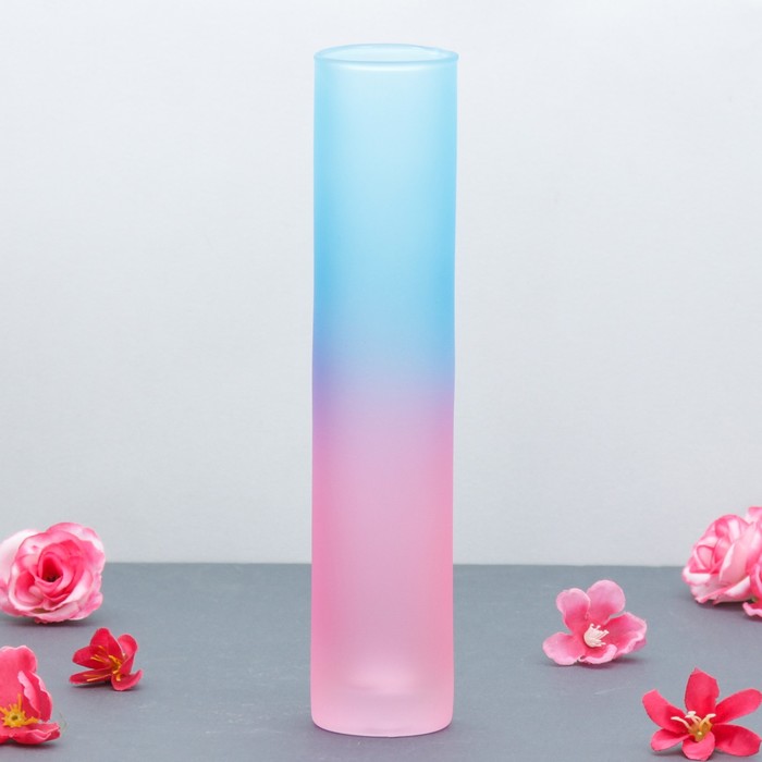 Ваза "Радуга" матовая, цилиндр, микс