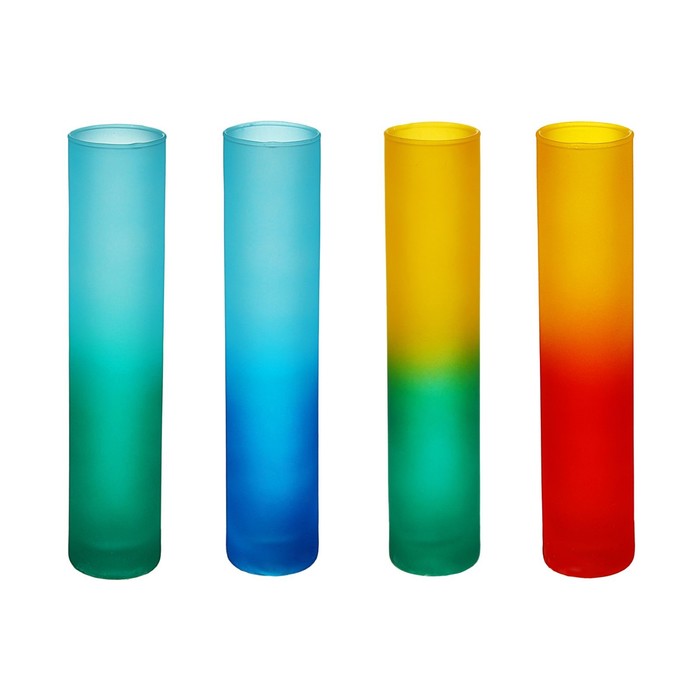 Ваза "Радуга" матовая, цилиндр, микс