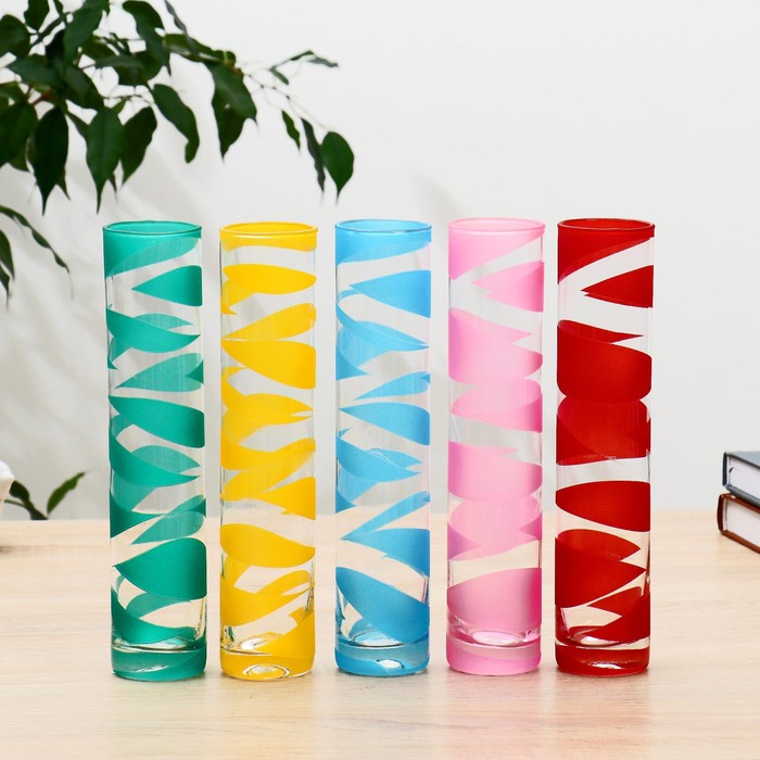 Ваза "Волна", цилиндр, микс