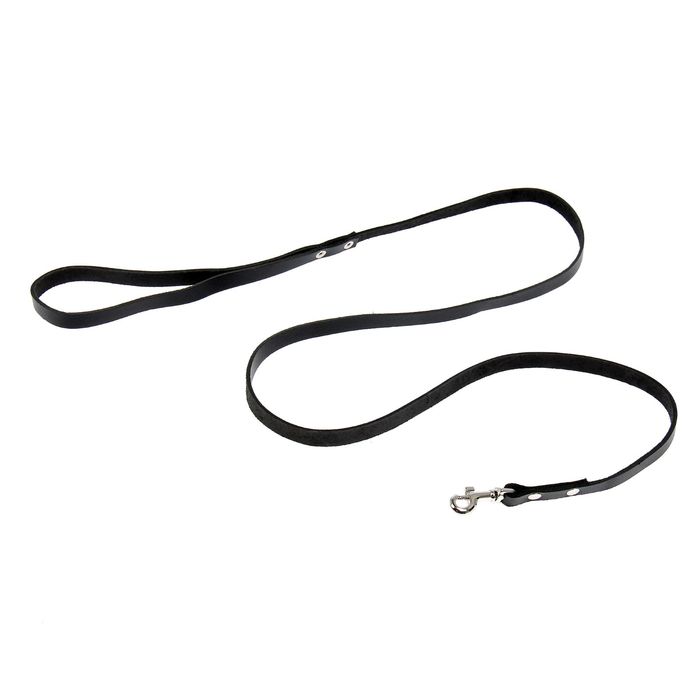 Поводок кожаный однослойный, 1.09 м х 1 см, МИКС