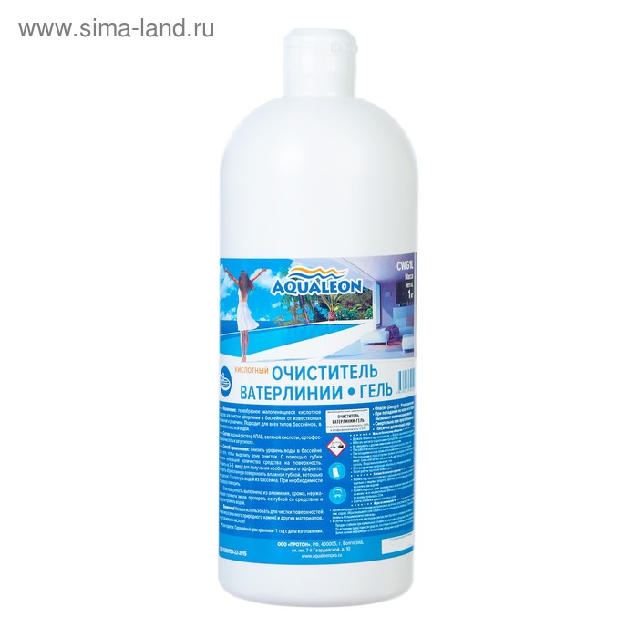 гель очиститель ватерлинии aqualeon кислотный 1 л 1 кг Гель очиститель ватерлинии Aqualeon (кислотный), 1 л (1 кг)