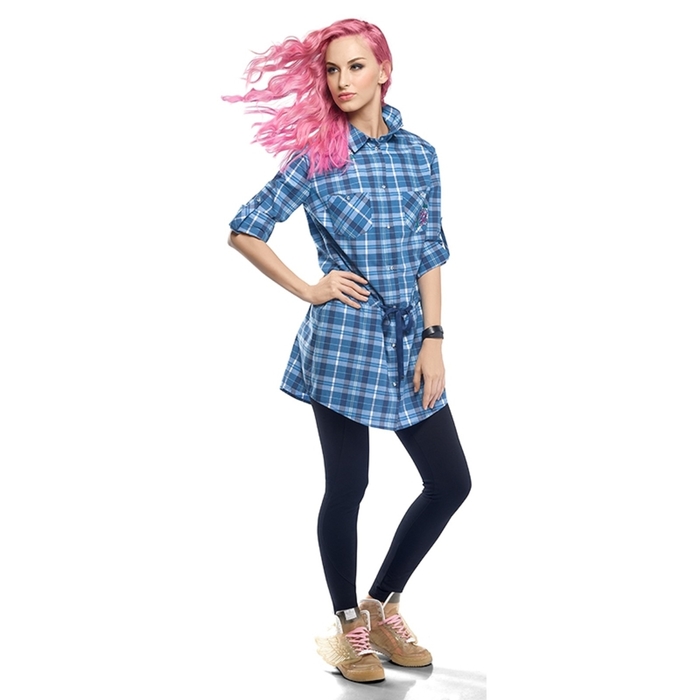 Блузка женская, размер М, цвет синий