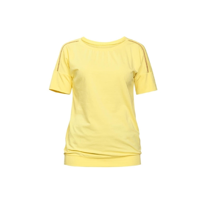 Футболка женская, размер XS, цвет жёлтый