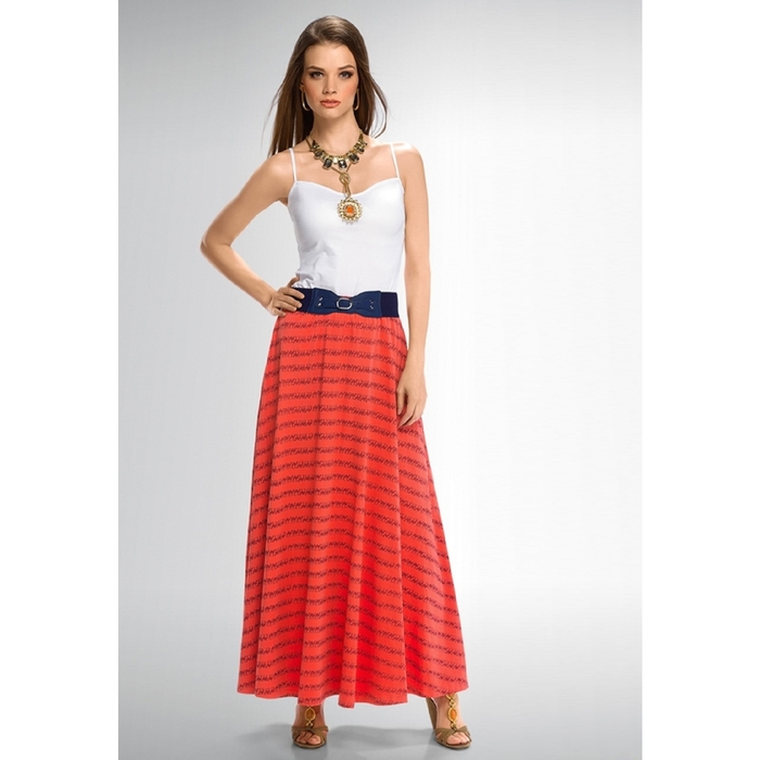 Юбка женская, размер XS, цвет коралловый