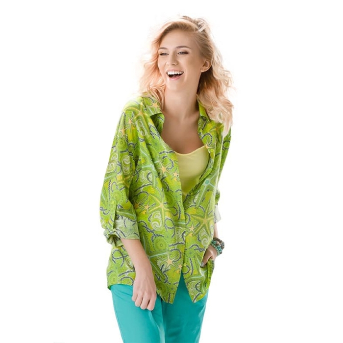 Блузка женская, размер S, цвет яблочный