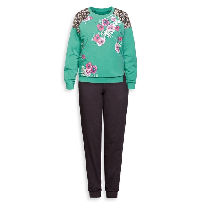 Комплект женский, размер XS, цвет изумрудный