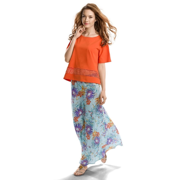 Футболка женская, размер XS, цвет оранжевый