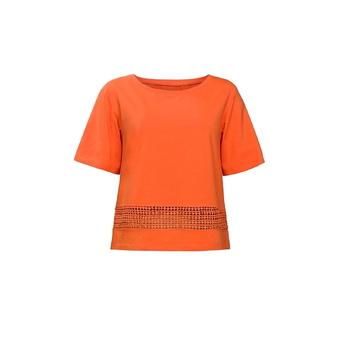 Футболка женская, размер XS, цвет оранжевый