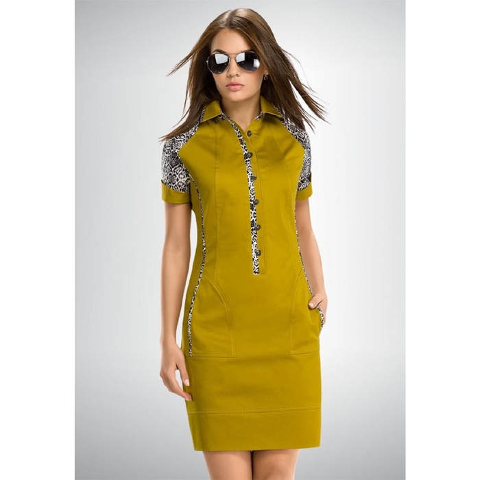 Платье женское, размер S, цвет золотой