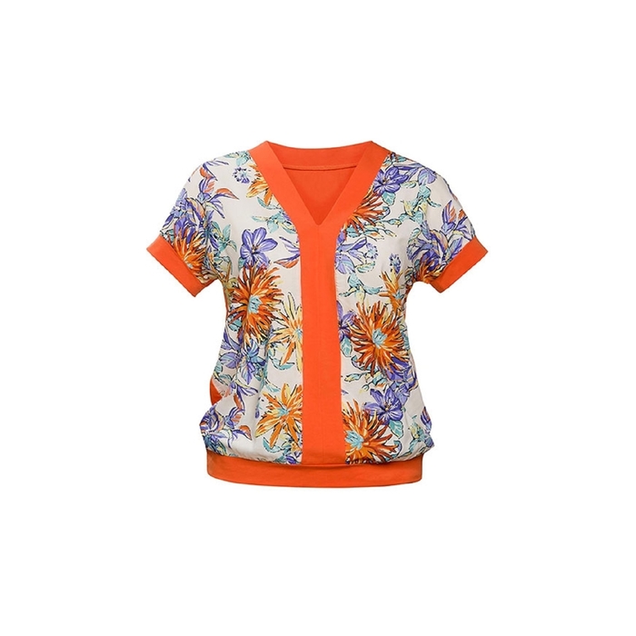 Футболка женская, размер S, цвет оранжевый