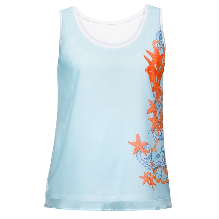 Майка женская, размер XS, цвет синий