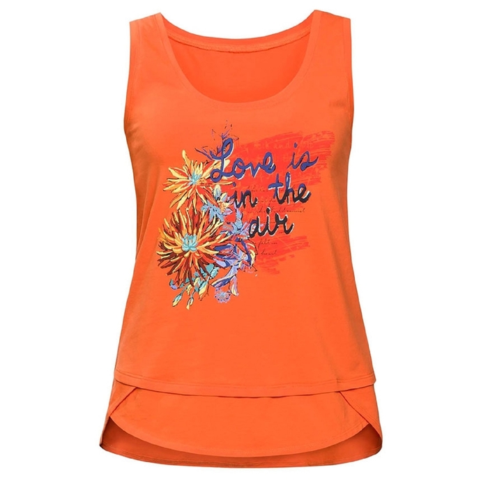 Майка женская, размер S, цвет оранжевый